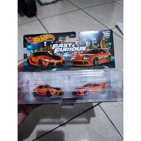 Jual Hot Wheels Premium Twin Pack Supra Fast N Furious Card Jpn Shopee Indonesia