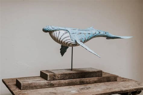 Wooden Whale Sculpture at 1stDibs