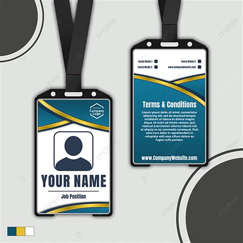 Creative Green Id Card Design Template With Golden Ornament For Premium