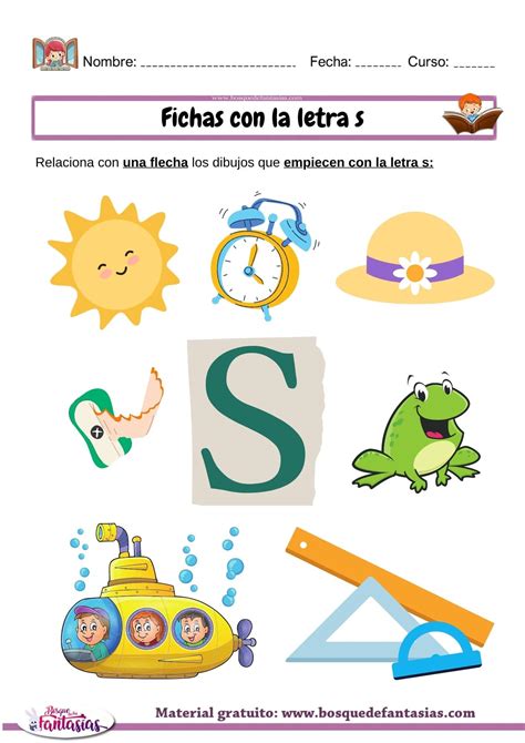 Relacionar Con Dibujos Letra S Juegos Infantiles