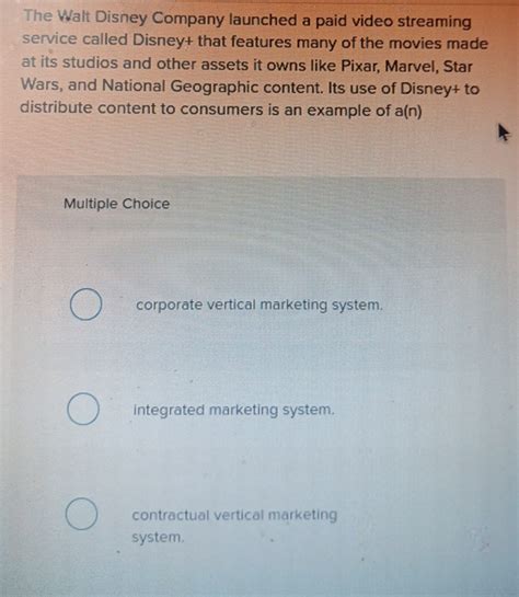 Solved The Walt Disney Company Launched A Paid Video Chegg