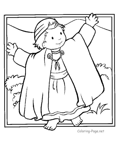 Joseph And The Coat Of Many Colors Coloring Page Joseph Jacob Coloring