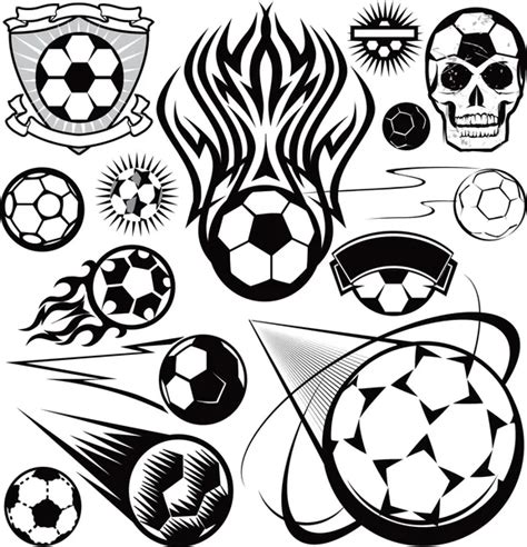 Flaming Soccer Ball Clip Art Black And White