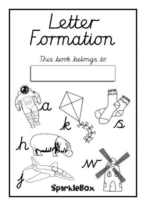 Letter Formation Workbook – Cursive (SB572) - SparkleBox | Letter ...