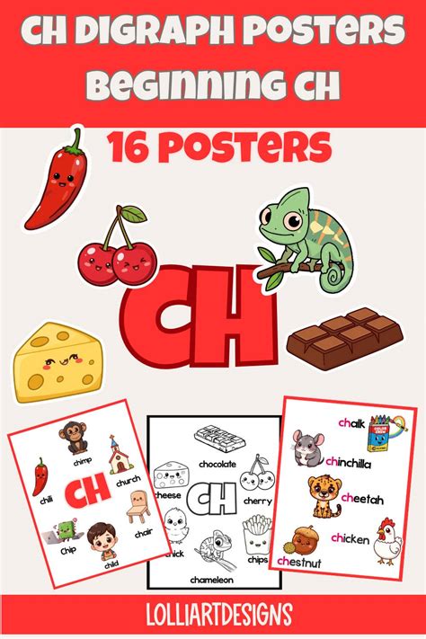 teaching resources ideas ch digraph beginning sound ch words