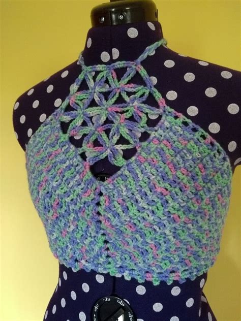 Flower Of Life Crochet Top Festival Crop Top Etsy