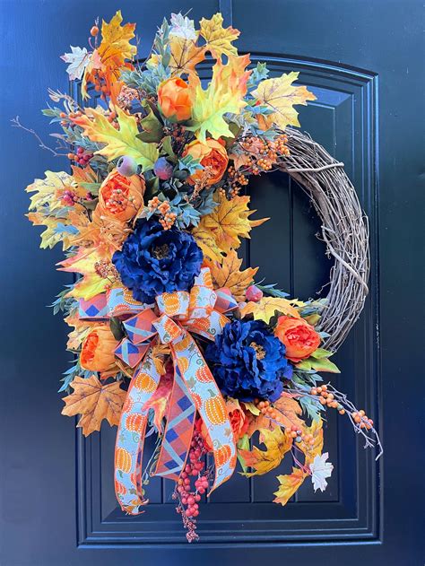 Diy Fall Wreath Tutorial How To Make A Fall Wreath Wreath Etsy