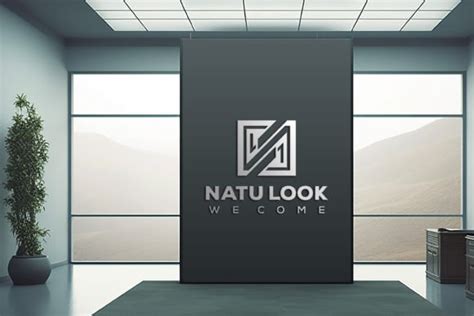 Premium Glass Wall Logo Mockup Graphic By Motin Creative Fabrica