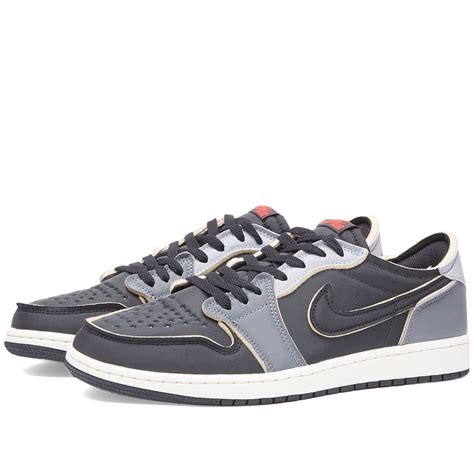 Air Jordan 1 Retro Low OG EX Black Red Grey Coconut Milk END FR