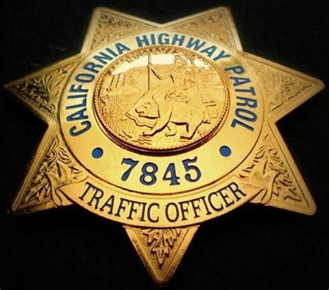 CALIFORNIA HIGHWAY PATROL BADGE 7845, CHP POLICE BADGE Traffic Officer ...