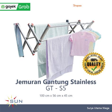 Jual Jemuran Dinding Lipat Stainless Meter Palang Shopee Indonesia