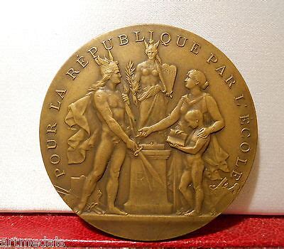 Rare Pre Art Nouveau Medal Nude By Borrel Education Award Ebay