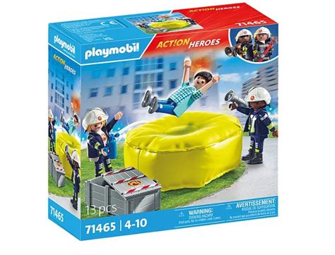 Playmobil Action Heroes Pompiers Avec Coussin De Sauvetage