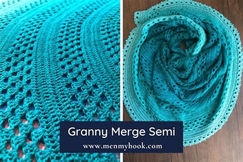 How To Make A Semi Circle Shawl Granny Merge Semi In Shawl