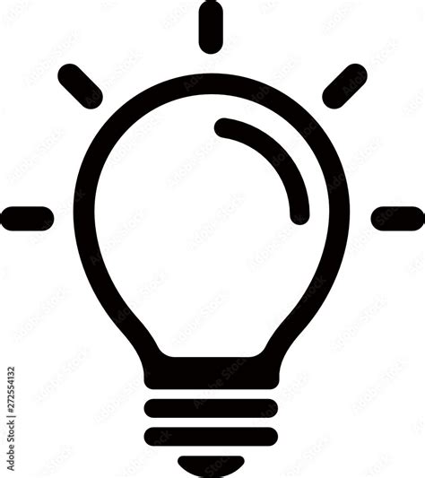 Svg Light Bulb Idea Inspiration Icon Stock Vector Adobe Stock