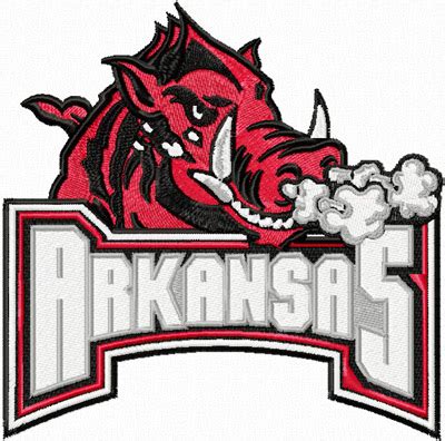 University of Arkansas logo embroidery design