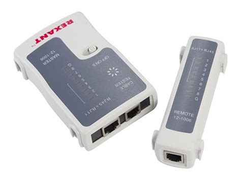 Тестер кабеля REXANT RJ-45+RJ-11 468 (быстрый тест витой пары и ...