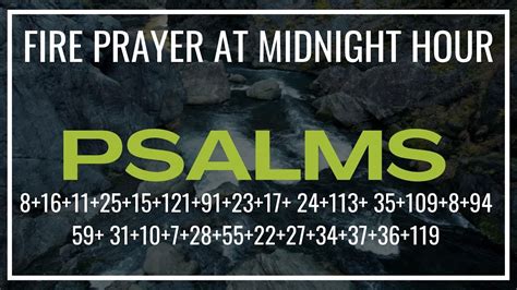 Fire Prayer At Midnight Hour Midnight Prayer Pray With Psalms