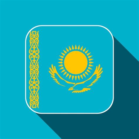 Premium Vector Kazakhstan Flag Official Colors Vector Illustration