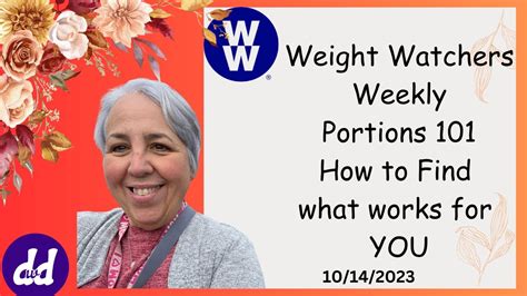 weight watchers weekly meeting topic portions  finding
