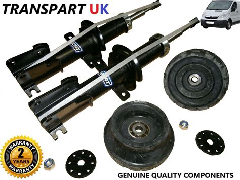 RENAULT TRAFIC FRONT SHOCK ABSORBERS ABSORBER X2 TOP STRUT MOUNTS