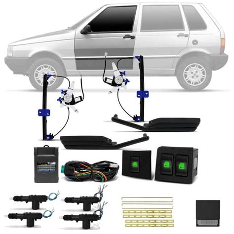 Kit Vidro Elétrico Fiat Uno 85 A 03 Prêmio Elba 85 A 96 Fiorino 87 A 03