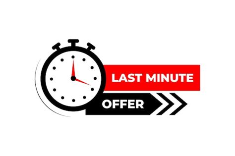 Premium Vector Last Minute Offer Watch Countdown Banner