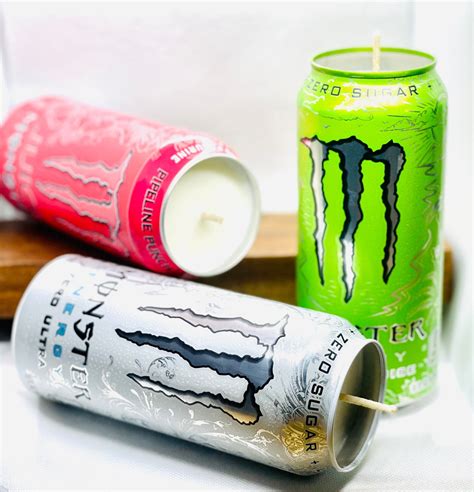 Monster Energy Drinks Can Candle Scented Soy Wax Fun Unique Etsy