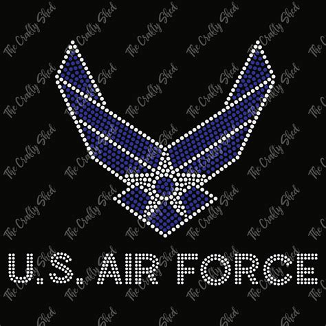 U S Air Force Military Rhinestone Transfer The Crafty Shed