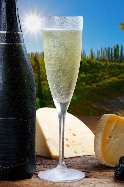 Premium Photo Champagne With Delicious Cheeses