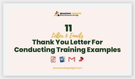 11 Thank You Letter For Conducting Training Examples Appreciation Thank