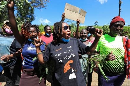Kenyan Sex Workers Hold Placards Shout Editorial Stock Photo Stock Image Shutterstock