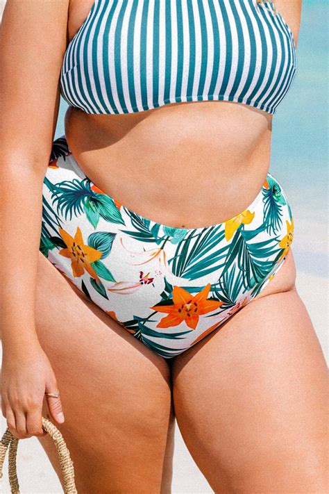 Anya Floral Plus Size Bikini Bottom