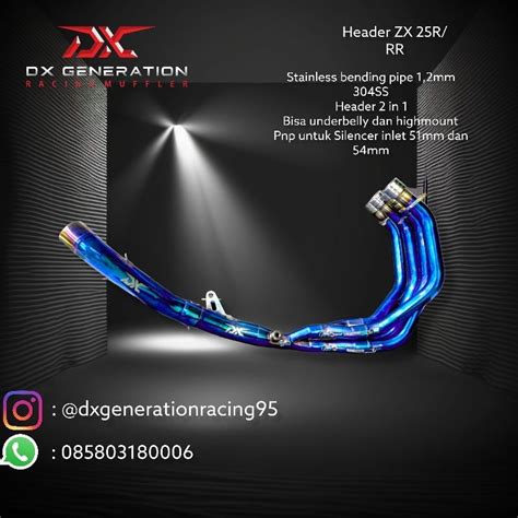 Jual Knalpot Racing DX Generation Racing Tipe RvR Long SE Fullsistem