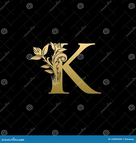 Classy K Letter Gold Logo Stock Illustration Illustration Of Classy 134096499