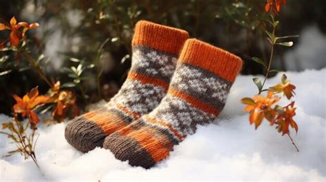 Premium Ai Image Soft And Cozy Knitted Socks Perfect For Keeping Warm