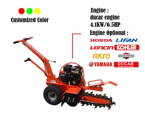 7hp Mini Trencher Dr Tr 7 100mm Width 450mm Deep Trenching Machine