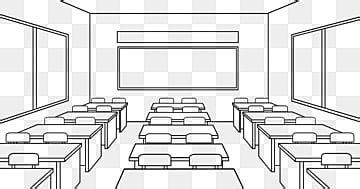 Classroom Black And White Clipart Images For Free Download - Pngtree