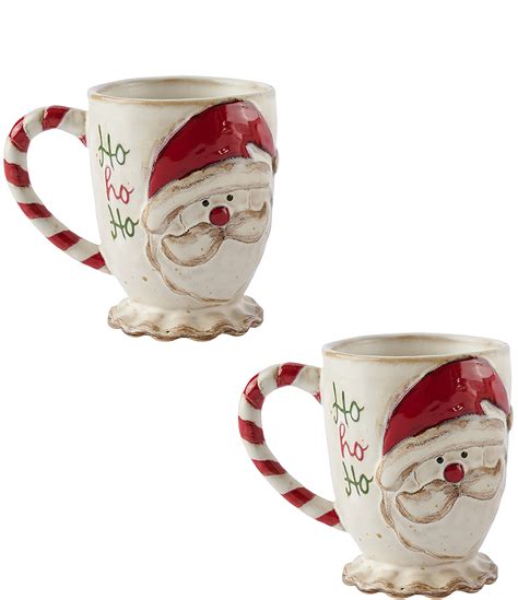 Mud Pie Santa Farmhouse Mugs Set Of Dillard S