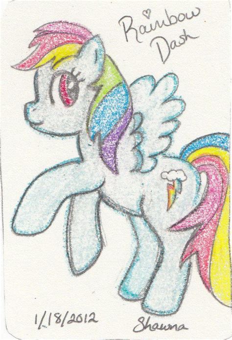 Rainbow Dash Pencil and Crayon by PentacleSinner on DeviantArt