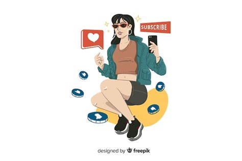 Influencer Concept Illustration Vector Free Download