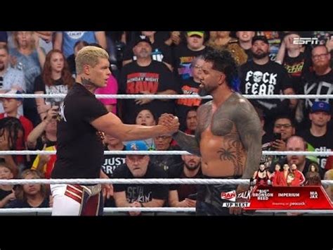 Cody Rhodes Save Jey Uso From Judgement Wwe Raw De Septiembre