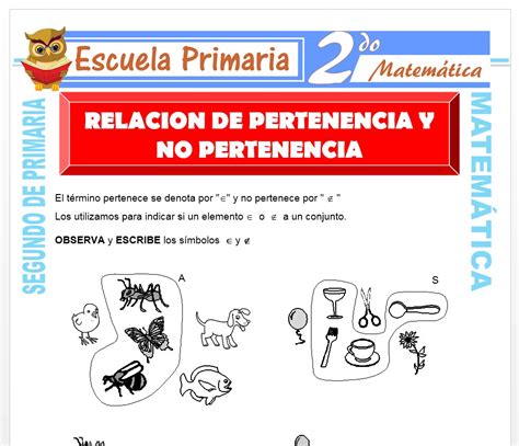 Ejercicio De Relaci N De Pertenencia Y No Pertenencia Hot Sex Picture