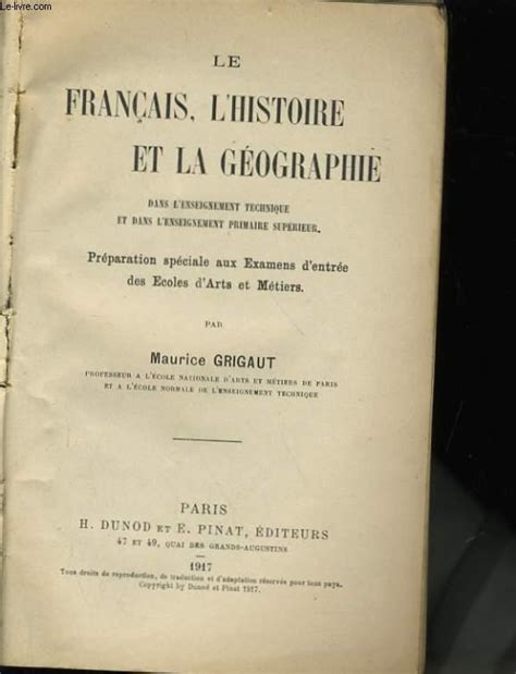 LE FRANCAIS L HISTOIRE ET LA GEOGRAPHIE DANS L ENSEIGNEMENT