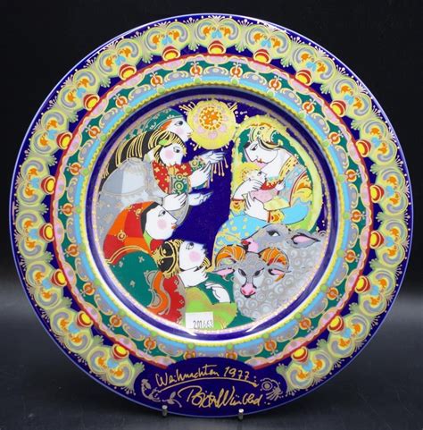 Signed Rosenthal Christmas Plate By Wiinblad Wiinblad Bjorn