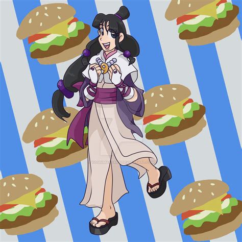 Maya Fey - Burger Paradise by yoshimarsart on DeviantArt