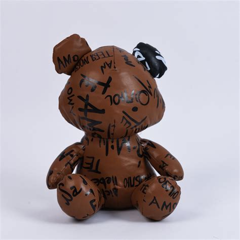 New Trend Leather Plush Graffiti Printing Custom Brand Logo Tide Brand