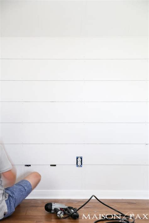 How To Plank A Wall Diy Shiplap Maison De Pax