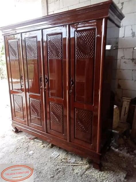 Lemari Pakaian 4 Pintu Kayu Jati Lazada Indonesia