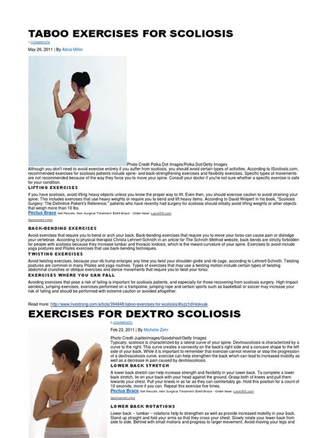 Printable Scoliosis Exercises Pdf